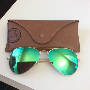 Ray-ban Green and Gold aviator